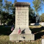 A grave in Cumberland Presbyterian Cemetery near Jefferson, Pennsylvania