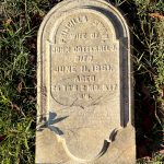 A grave in Cumberland Presbyterian Cemetery near Jefferson, Pennsylvania