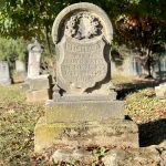 A grave in Cumberland Presbyterian Cemetery near Jefferson, Pennsylvania
