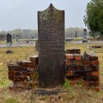 A grave in Wheeler Cemetery just outside of Kite, Georgia